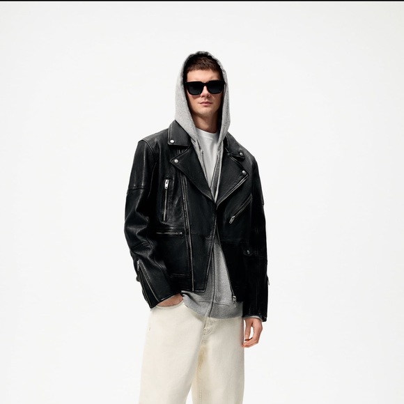 Leather Biker Jacket - Picture 2 of 2